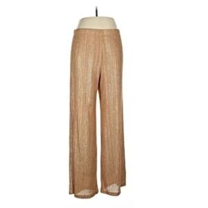 $220 NWT Johnny Was Women's Gold Glow Easy Elastic Waist Pants Size L